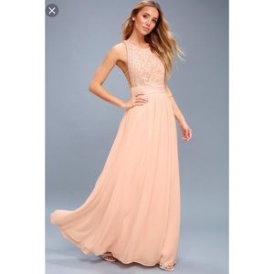 Lulu’s Blush Pink Forever & Always Maxi Dress